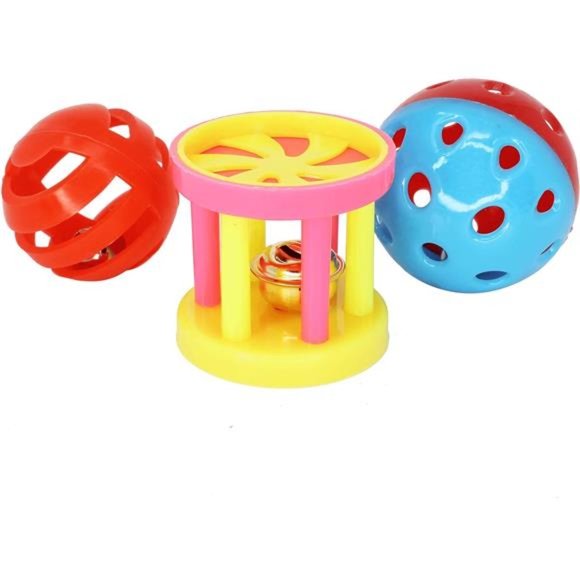 BirdToys 1195Play Three BallsBell Jingle Budgie Finch Parakeet Lovebird Parrolet - Picture 1 of 5